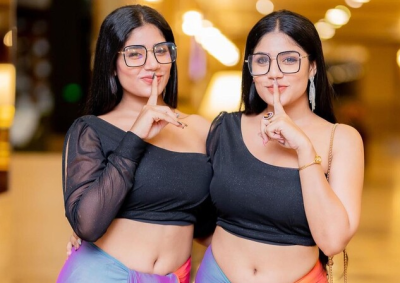 Most Famous Beautiful Insta Tiktok Influencers & Dancers Twins Anu & Kanu Sexy Full Nude Show Homemade Full Video