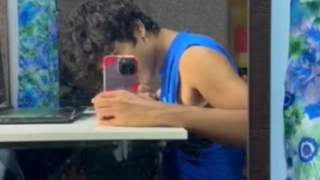 Cute Young Cousin Sister Giving Blowjob to Cousin Brother Under Study Table