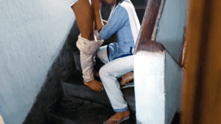 Young College Couple Makes Out On Stairs – Secretly Recorded By Classmates
