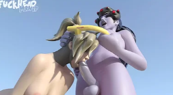 Mercy and Widowmaker Fuckhead in Indian Sex MMS Animated CGI